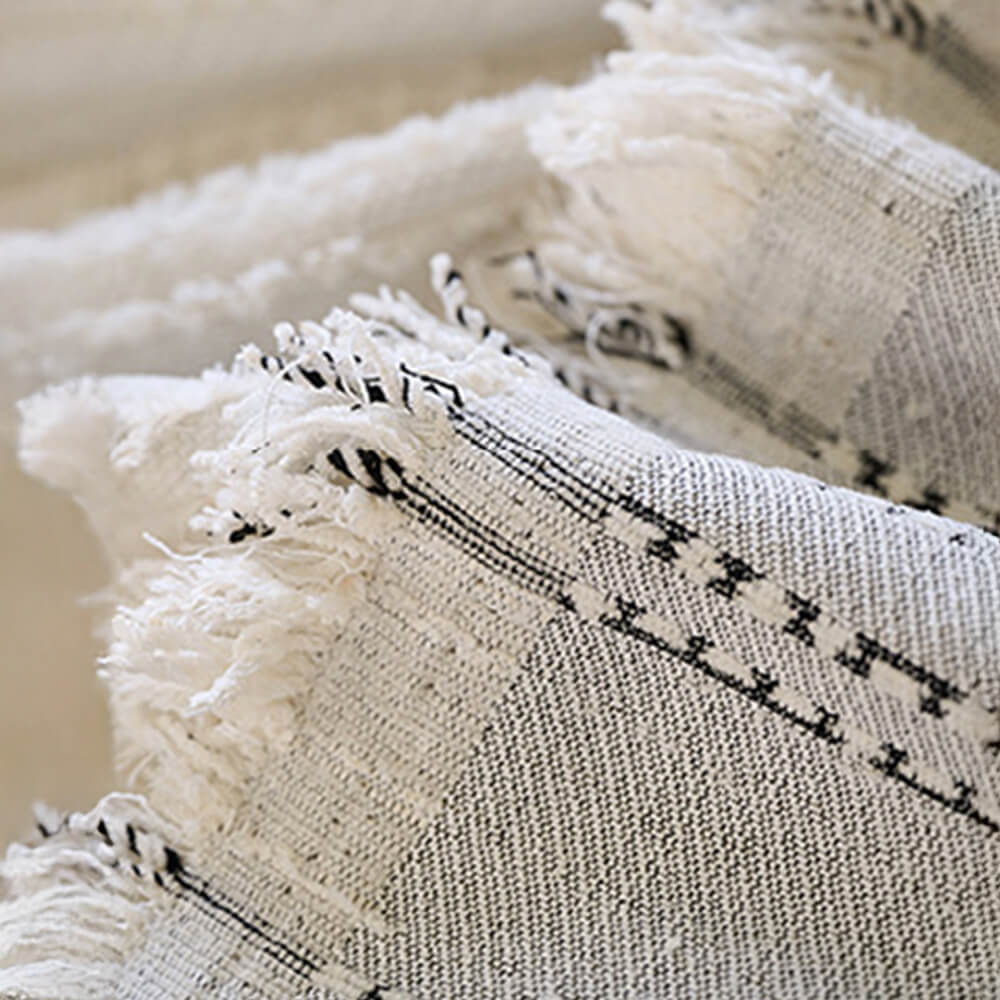 Årsbädd Striped Tassels Chenille Hållbar Sofföverdrag