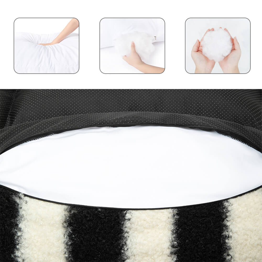 Modern konstfårskinn Pet-soffa med breda armstöd och avtagbart kuddöverdrag