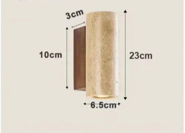 StoneGlow - Modern Vägglampa med Naturstensutseende för Vardagsrum och Sovrum