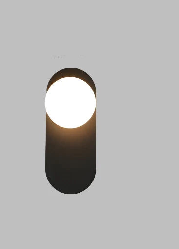 GlowSphere - Modern LED Vägglampa med Glaskula för Vardagsrum och Hall