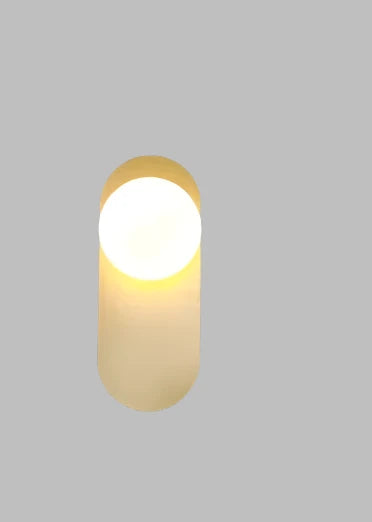 GlowSphere - Modern LED Vägglampa med Glaskula för Vardagsrum och Hall