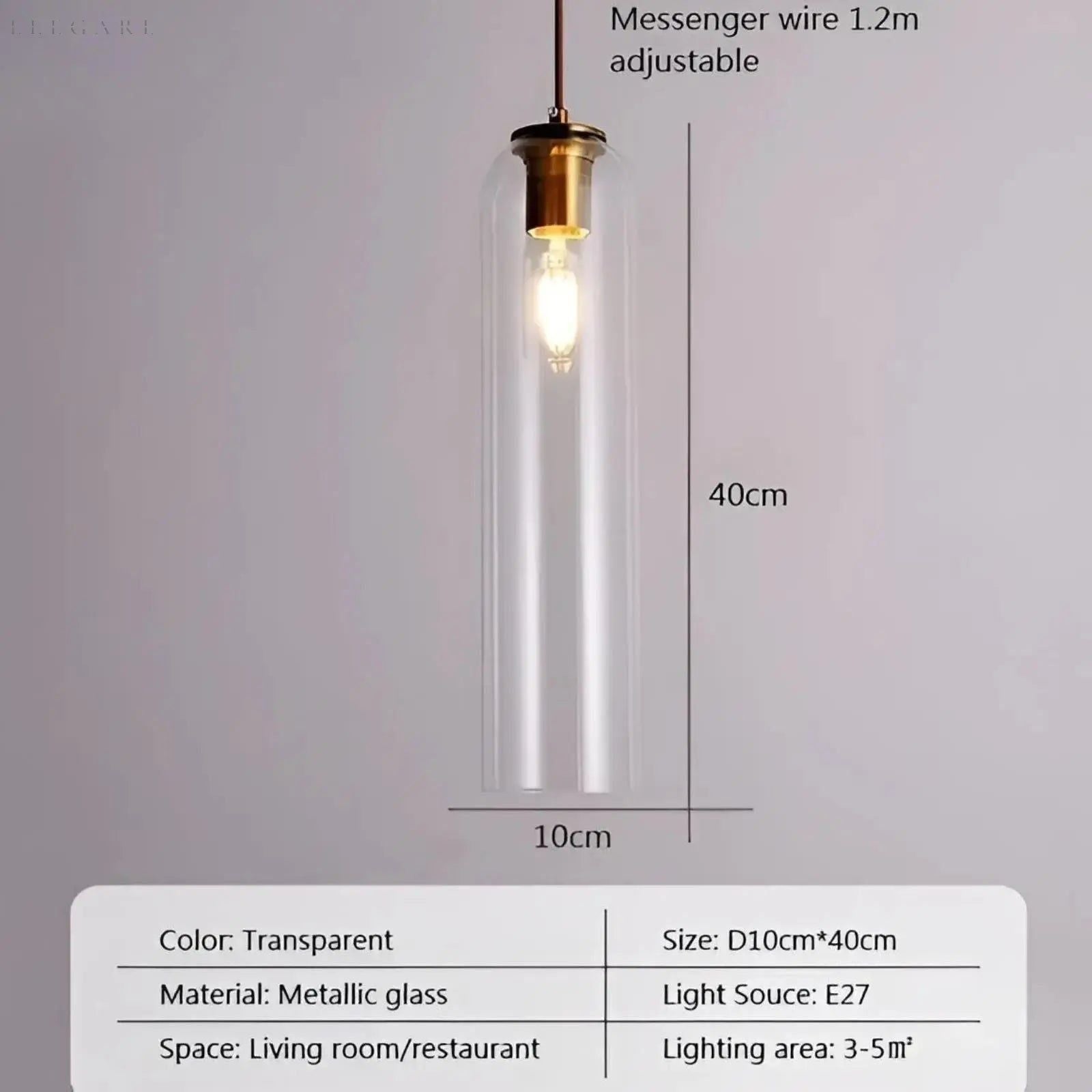 GlassBliss Lampa - Nordic Iron Glass LED Vägglampa