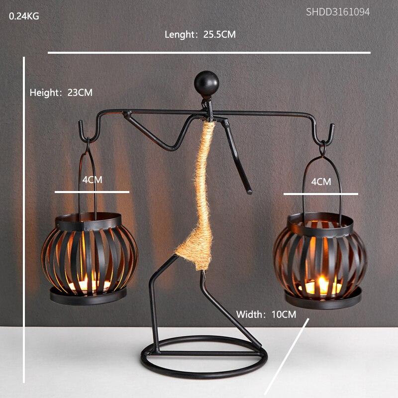 Rustika Lykta Figurer Ljus Hållare - Stilig Ambient Belysning