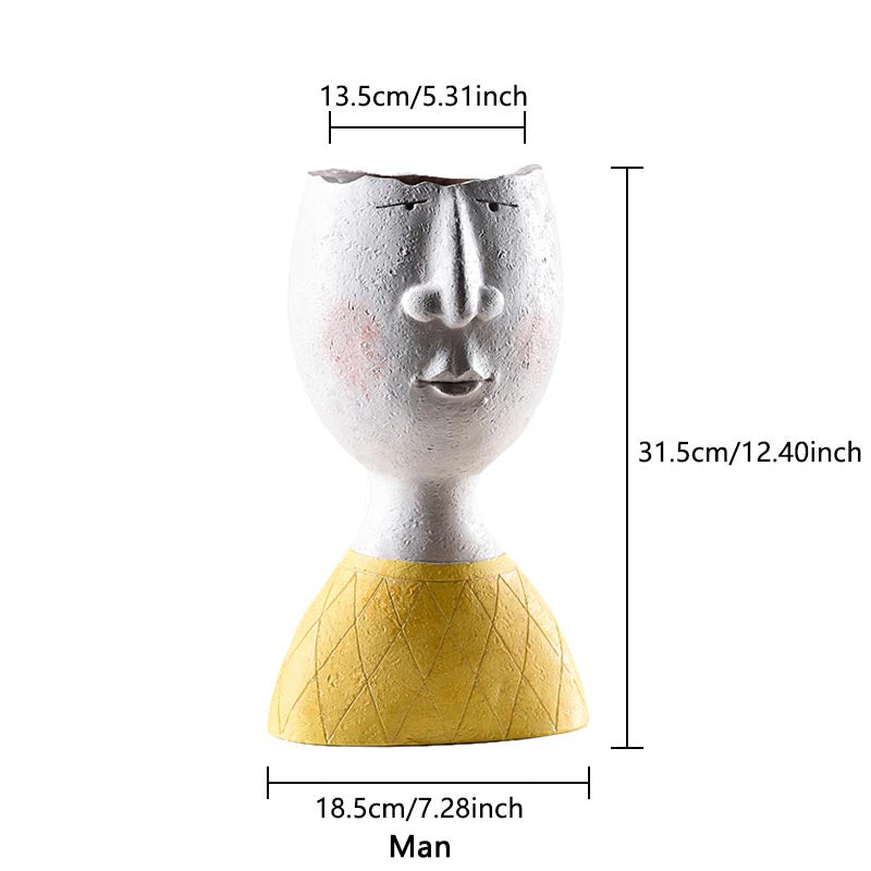 PlantMuse – Hantverksgjord serieteknikskulpturkruka med lekfullt uttryck