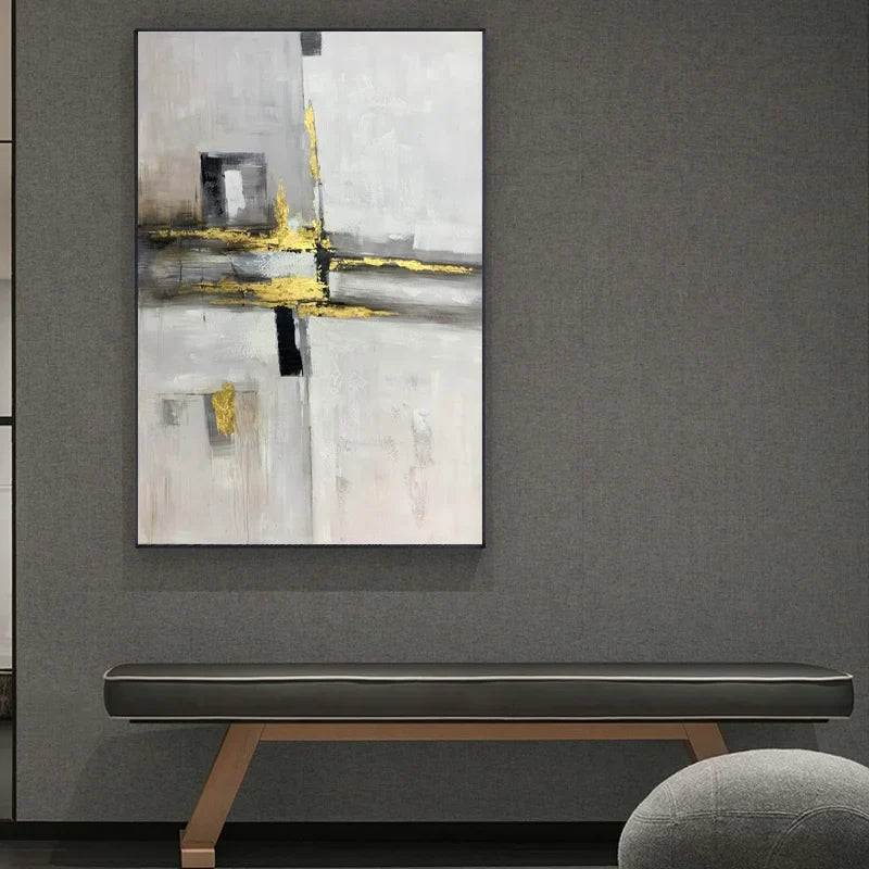 Golden Haze - Handgjord canvas oljemålning