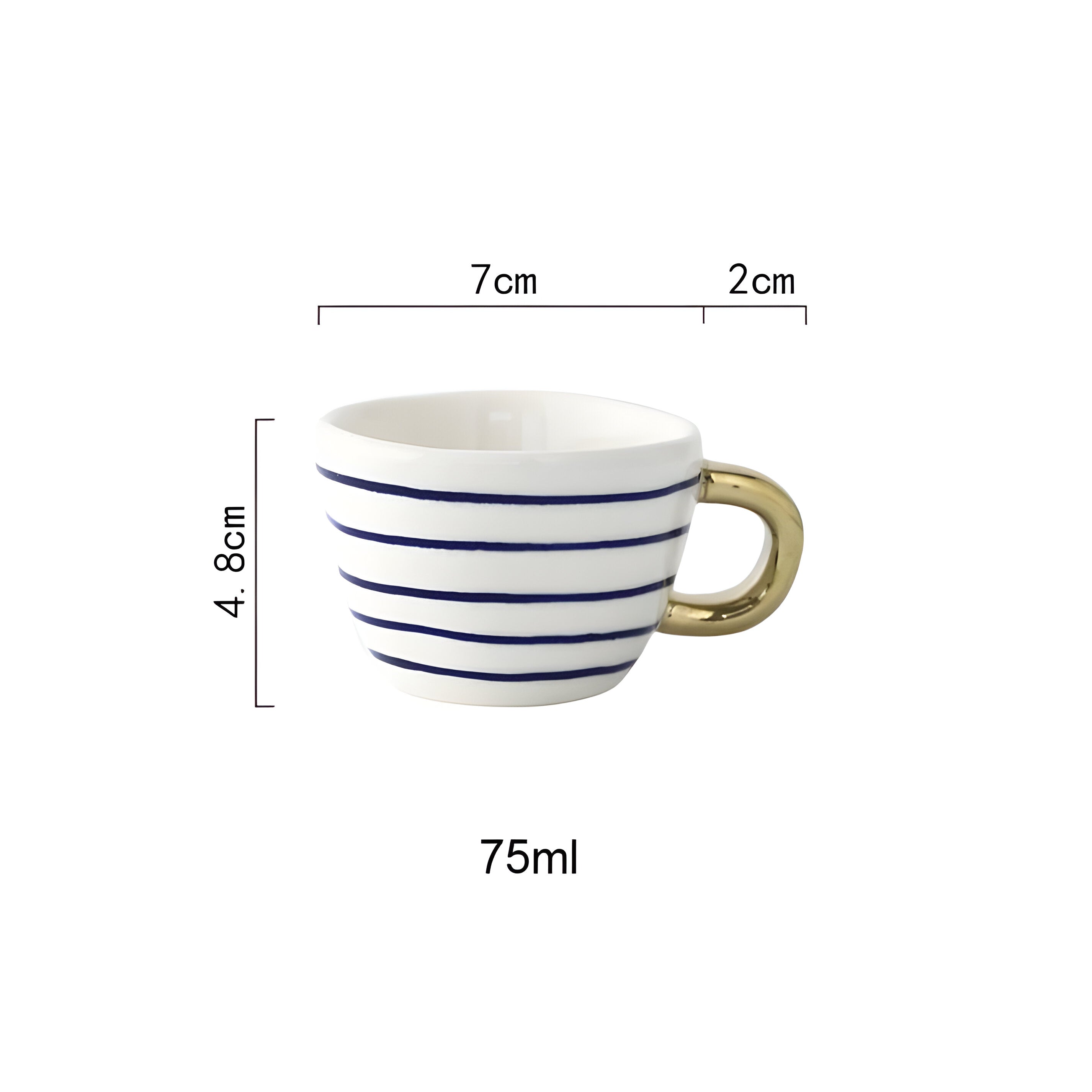 Keramikkopp med geometrisk design – Stilfull og moderne | Ideell for kaffe eller te