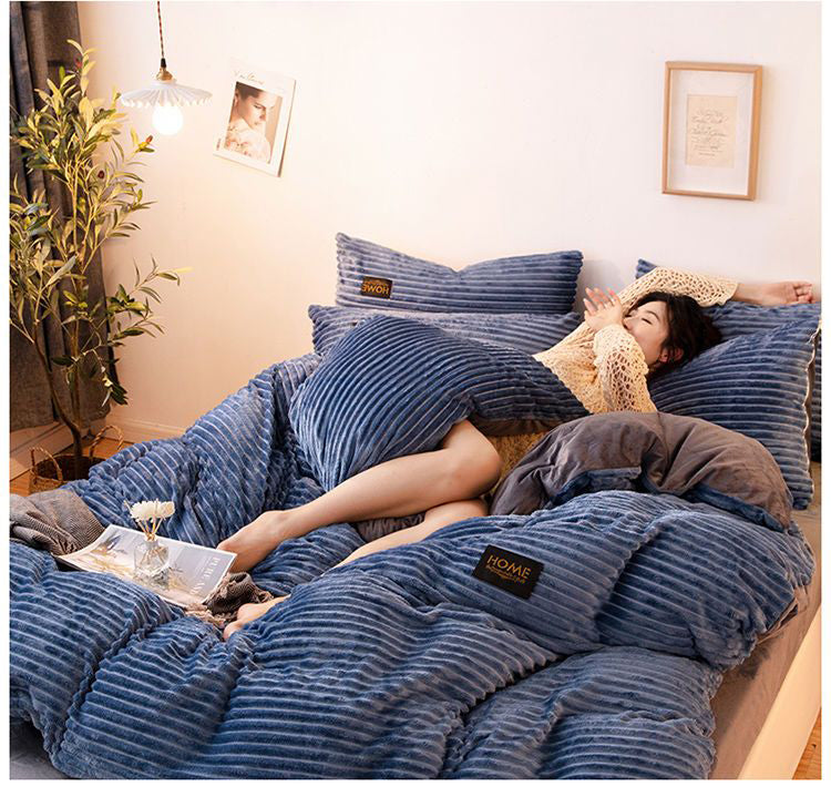 Mjuk Plysch Duvetöverdrag för Vinter - PlushWarm