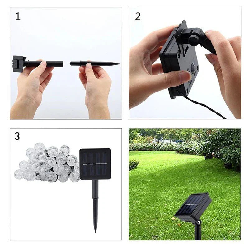 Solenergi LED Fe Fairy Lights | Vattentåliga Utomhus Ljus Slingor