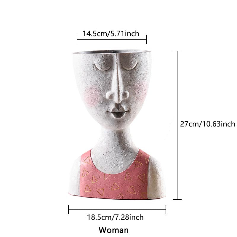 PlantMuse – Hantverksgjord serieteknikskulpturkruka med lekfullt uttryck