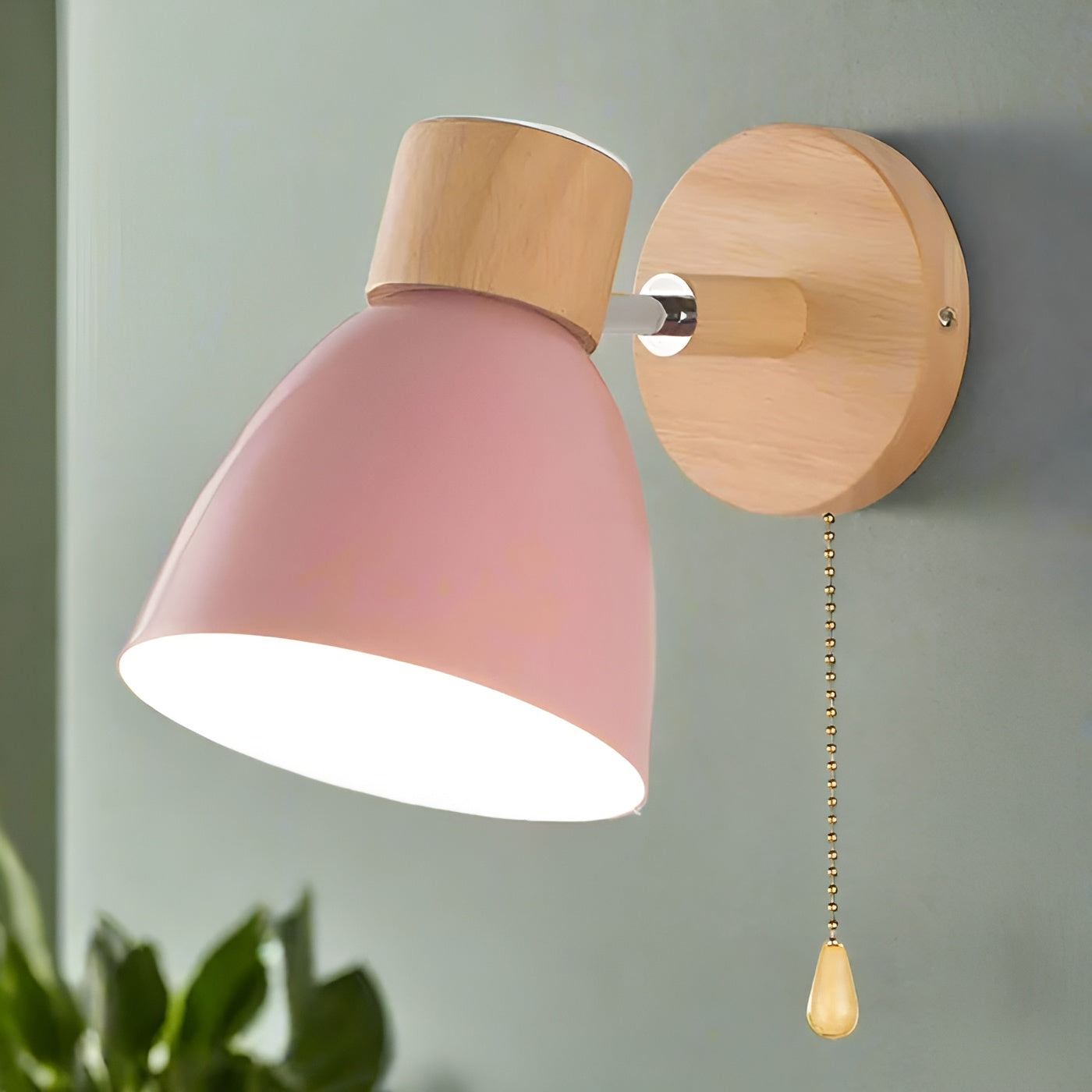 Träggolvslampa med strömbrytare – Varmt ljus i skandi-stil | För vardagsrum & sovrum