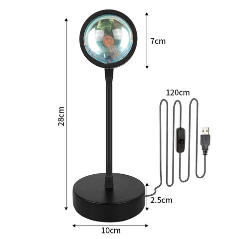Carvallo – Solnedgångslampa med justerbara färger och vinkel
