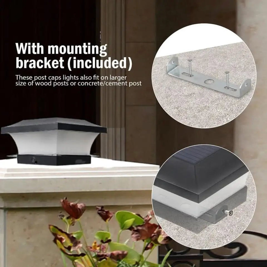 Solcellsdriven utomhuspelarlampa – Kompakt hållbar design