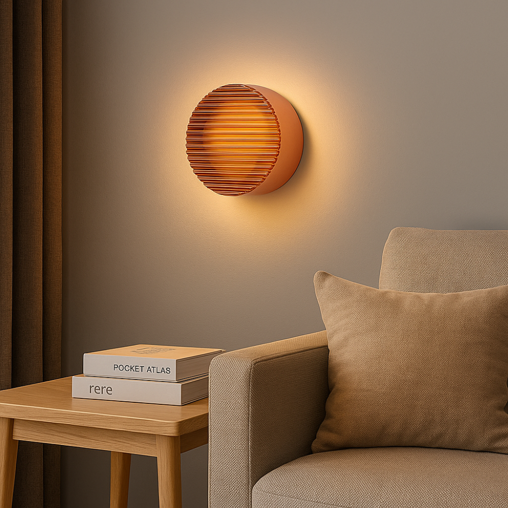 Modern rund LED vägglampa för elegant heminredning