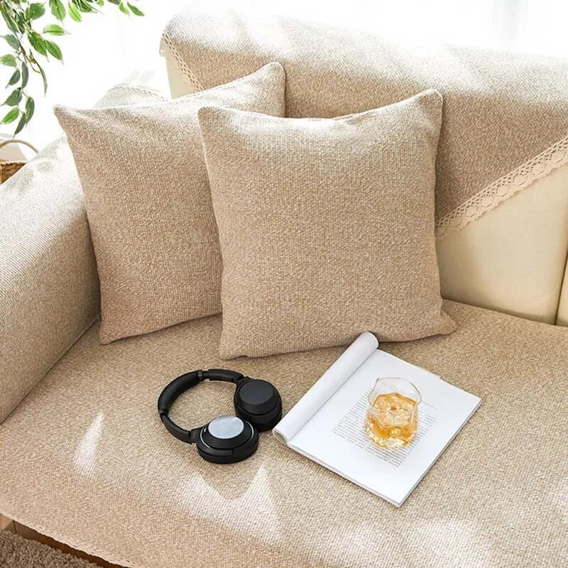 Handvävd bomull-linne halkfri sofföverdrag för alla säsonger