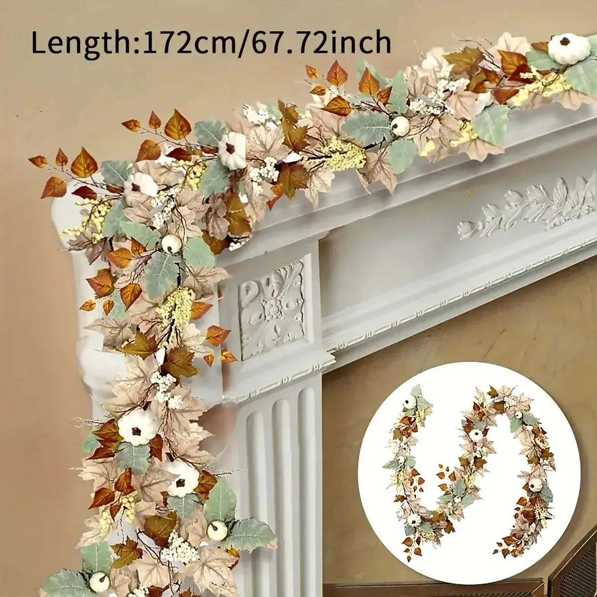 HarvestCharm Dekor - Hängande Höstlig Dörrdekoration för Halloween och Skördefesten