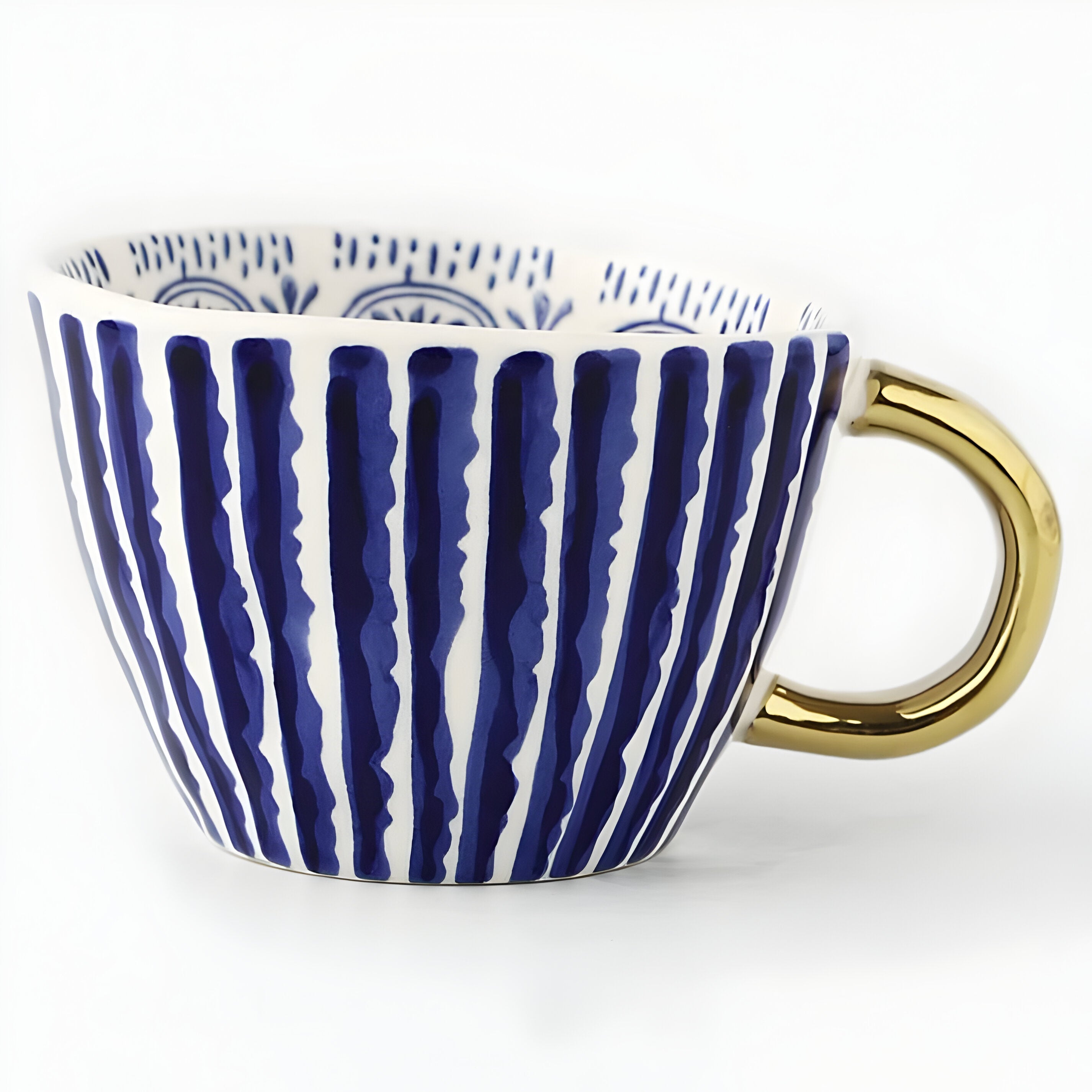 Keramikkopp med geometrisk design – Stilfull og moderne | Ideell for kaffe eller te
