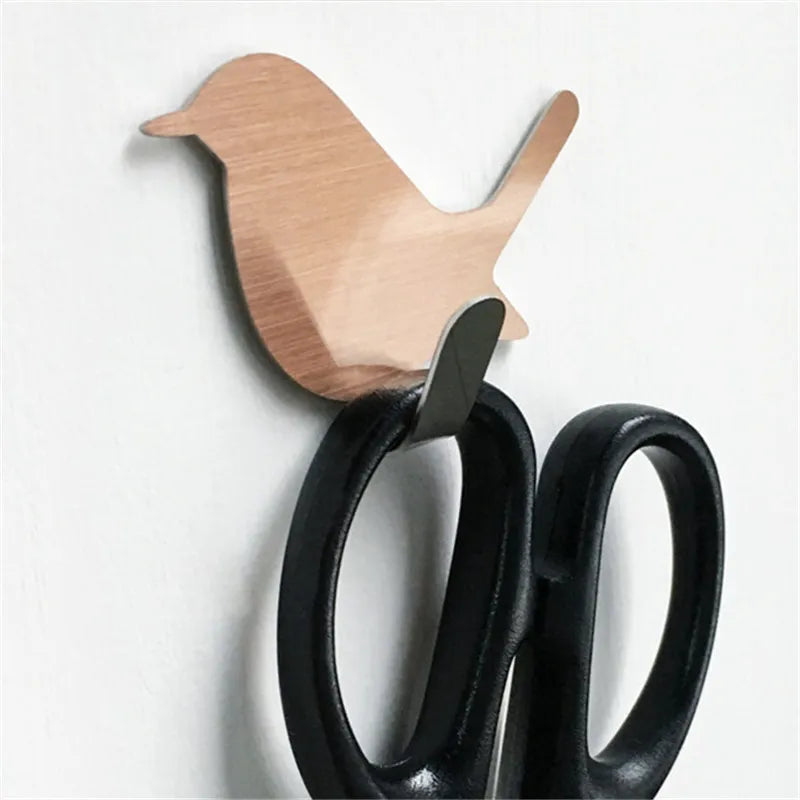 Carvallo Självhäftande Väggkrokar 2-pack | Fågel-design | Utan borrning | För handdukar & kläder