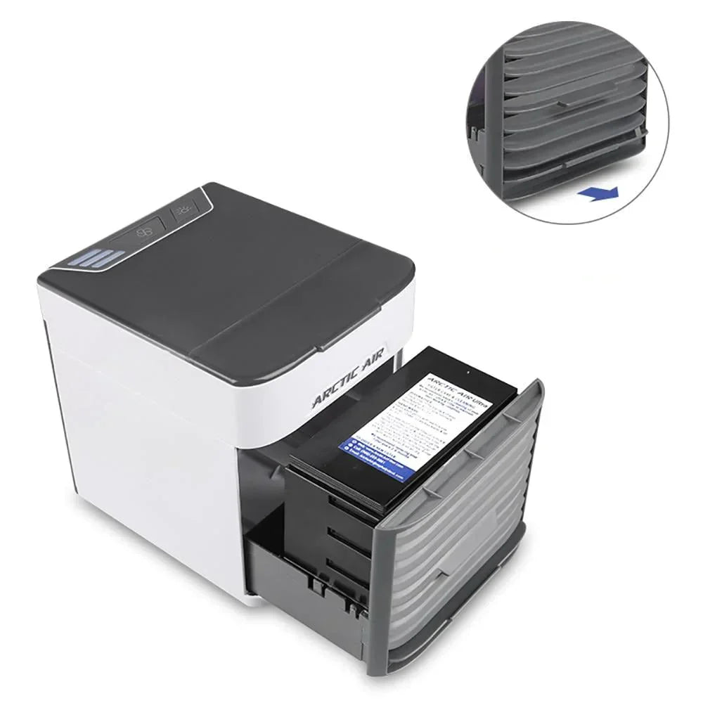 Bärbar Luftkylare Fläkt med Rengöringsljus