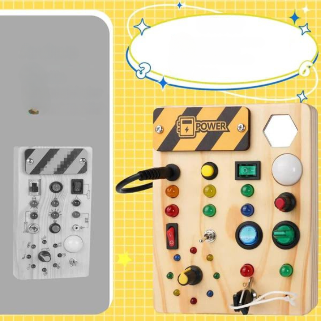 Trä Lärande Lektoy med Ljus och Brytare