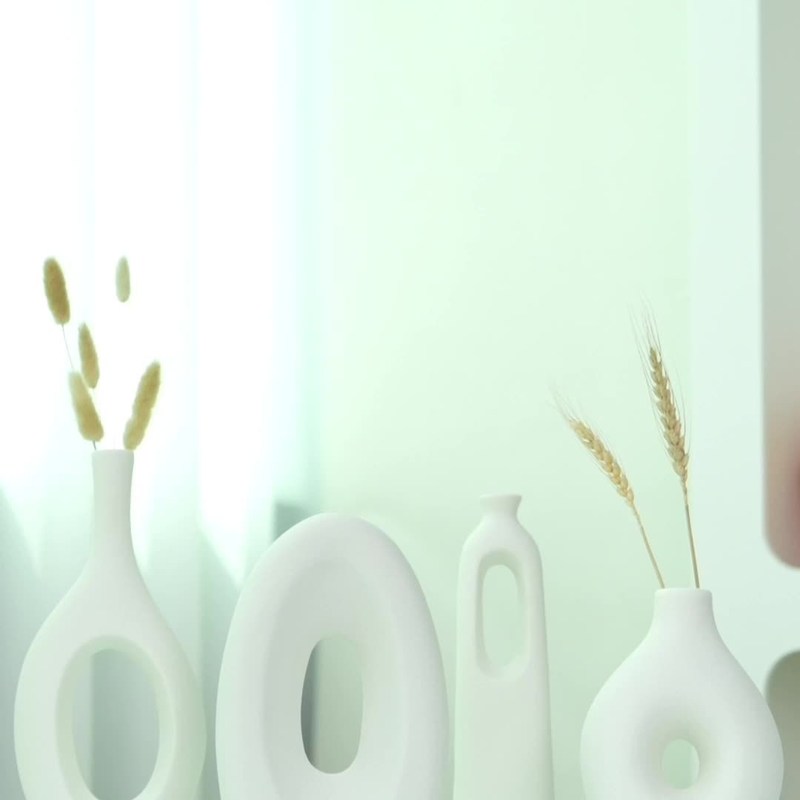 Carvallo – 4-delars keramikvasset i boho-stil för atmosfärisk dekoration