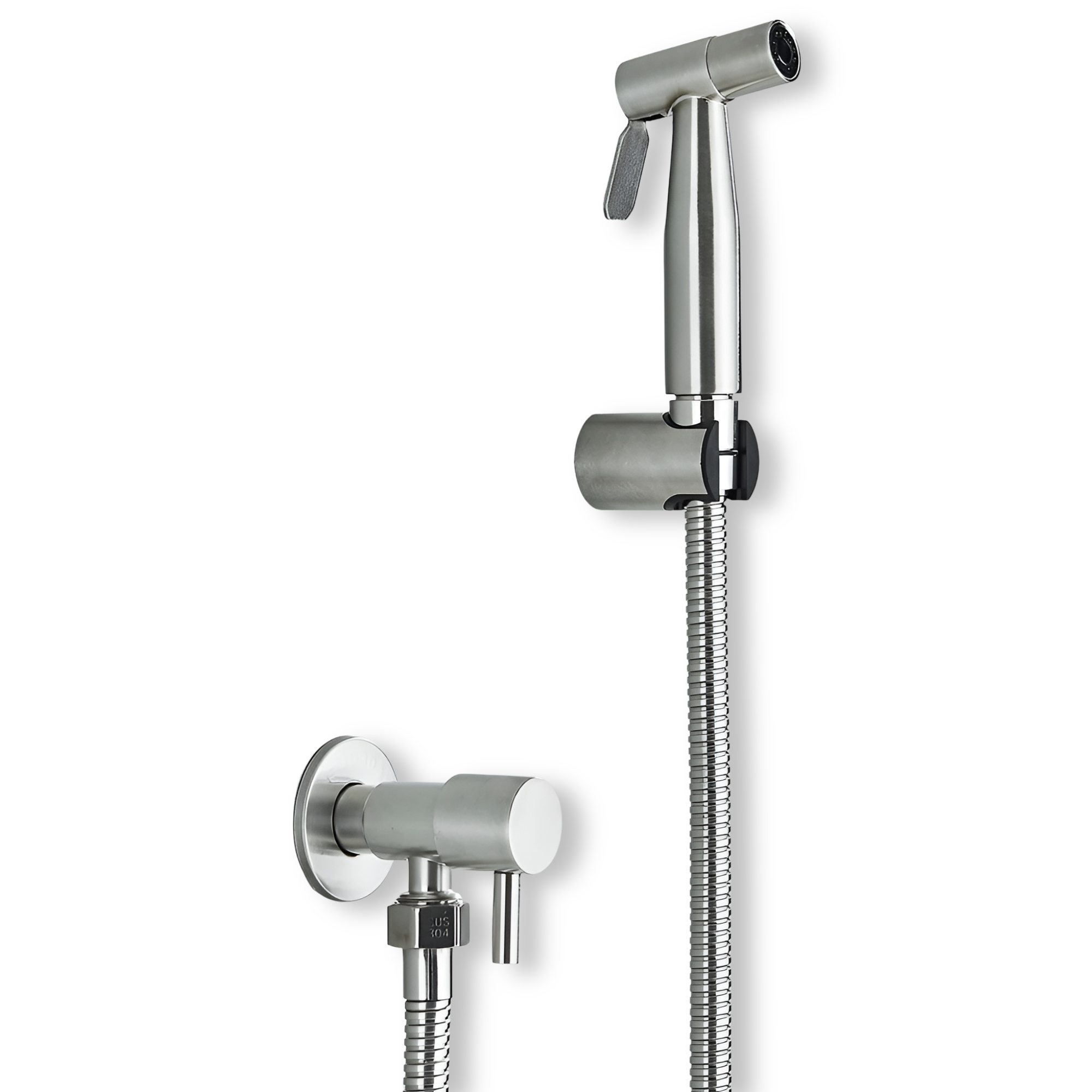 AquaGleam | Rostfri bidet-sprayhuvud med väggmontering – Hygienisk & Hållbar