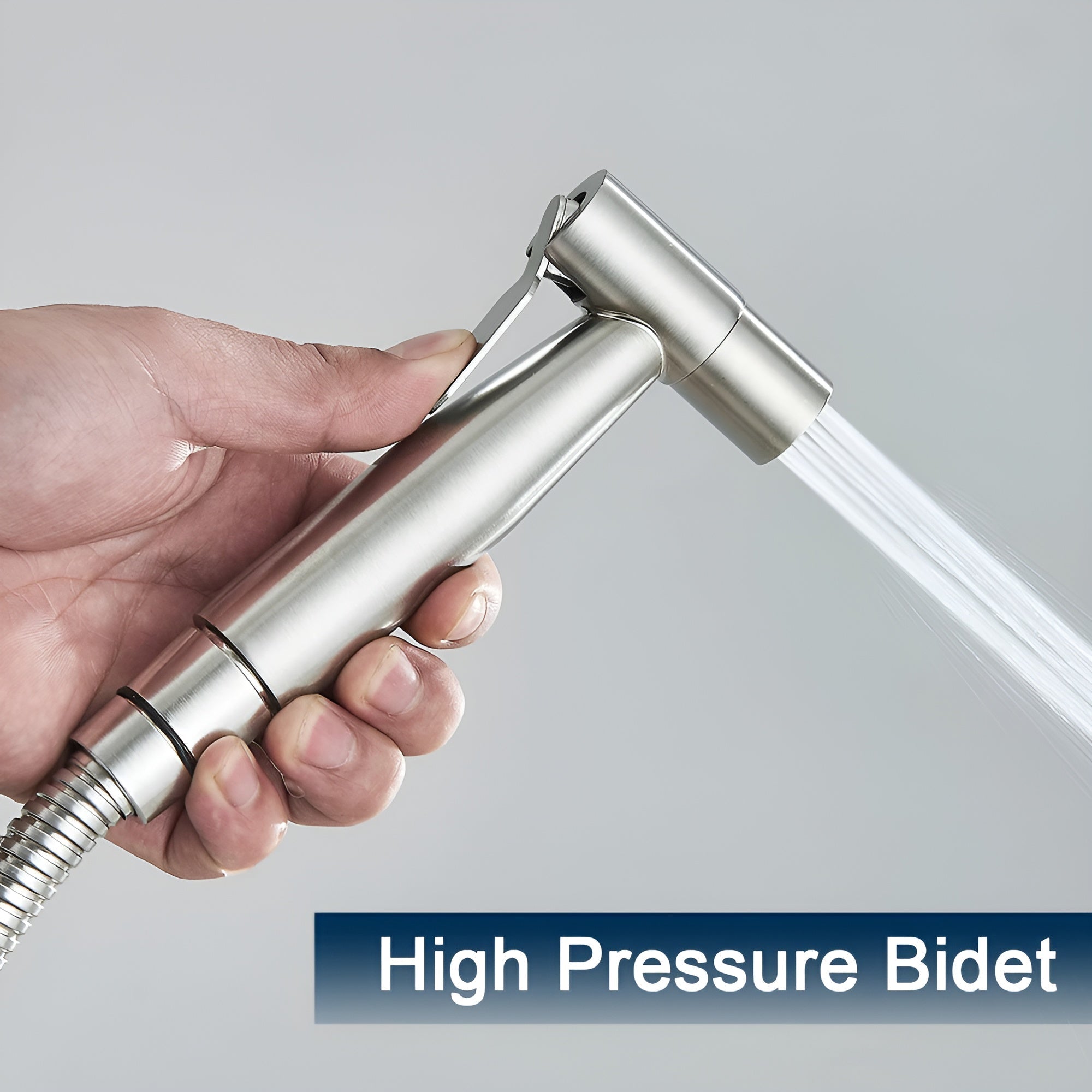 AquaGleam | Rostfri bidet-sprayhuvud med väggmontering – Hygienisk & Hållbar