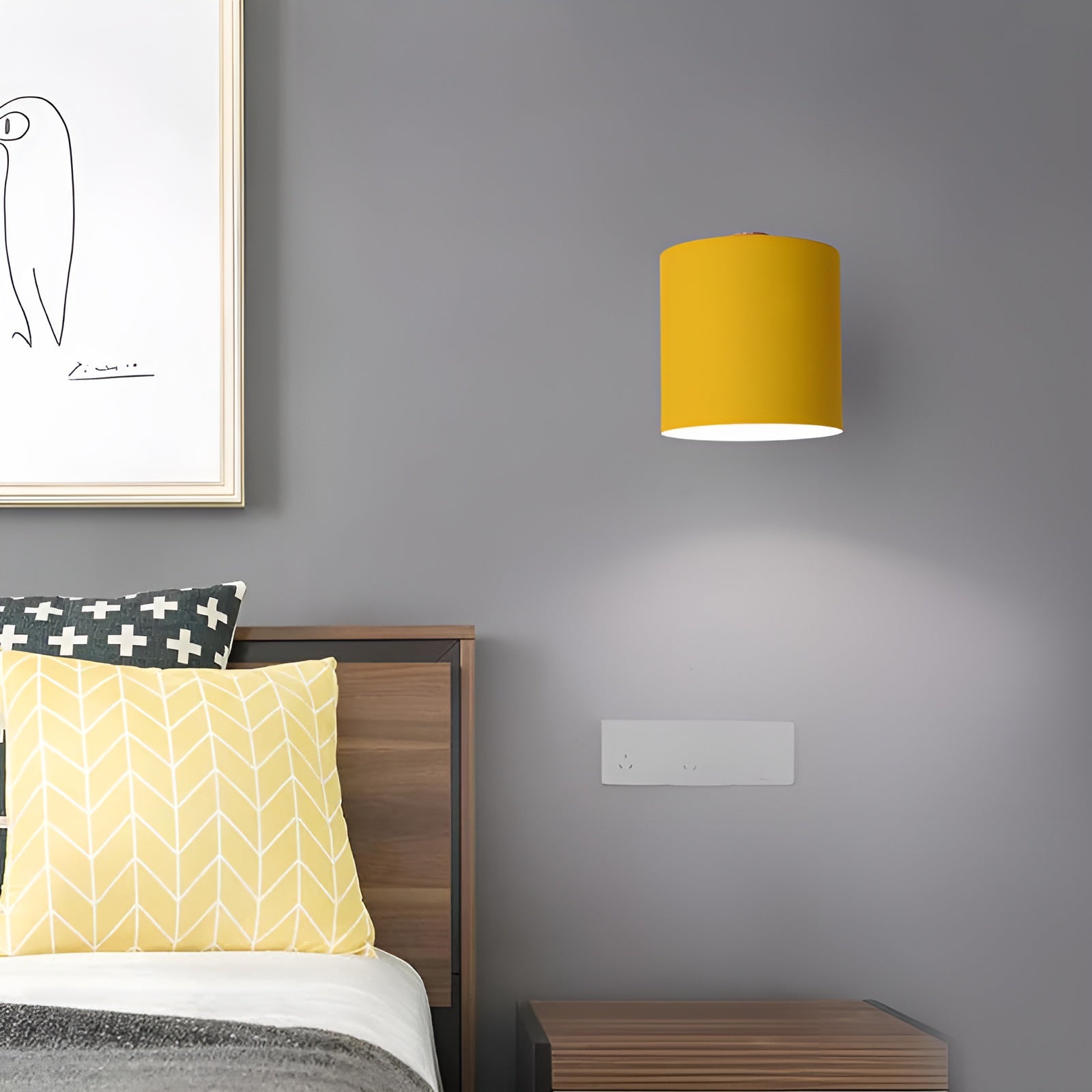 Justerbar vägglampa med pastell elegans