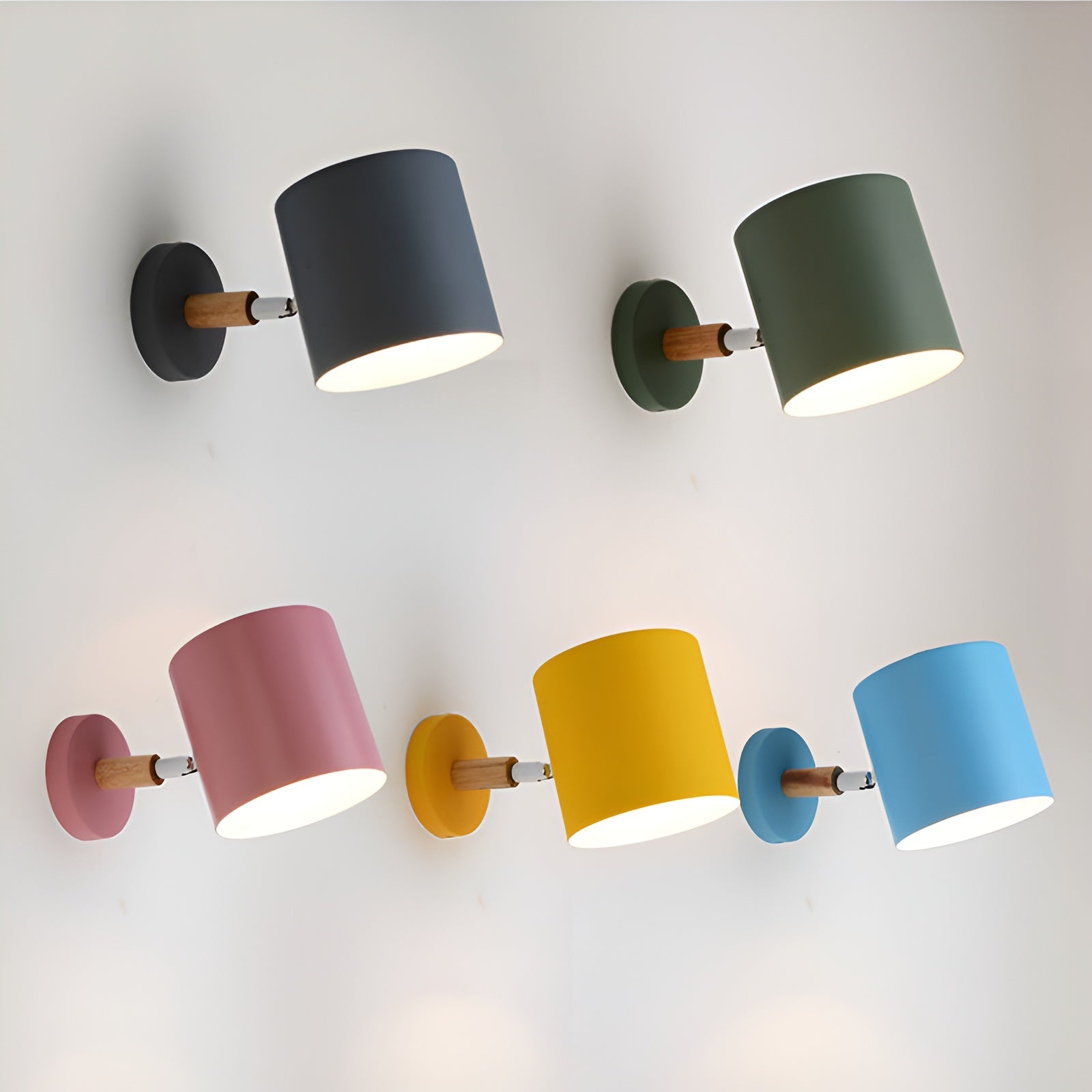 Justerbar vägglampa med pastell elegans