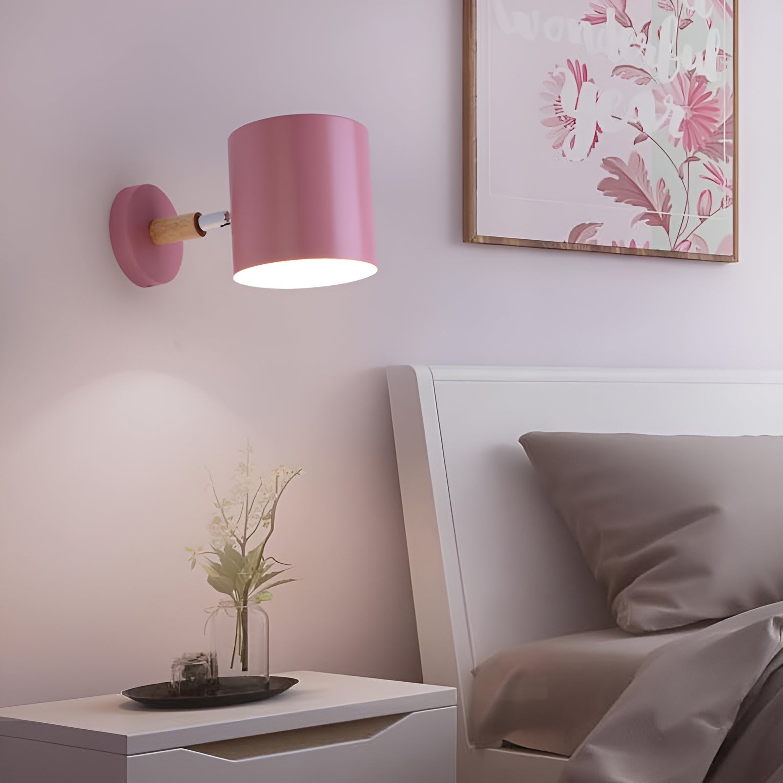 Justerbar vägglampa med pastell elegans