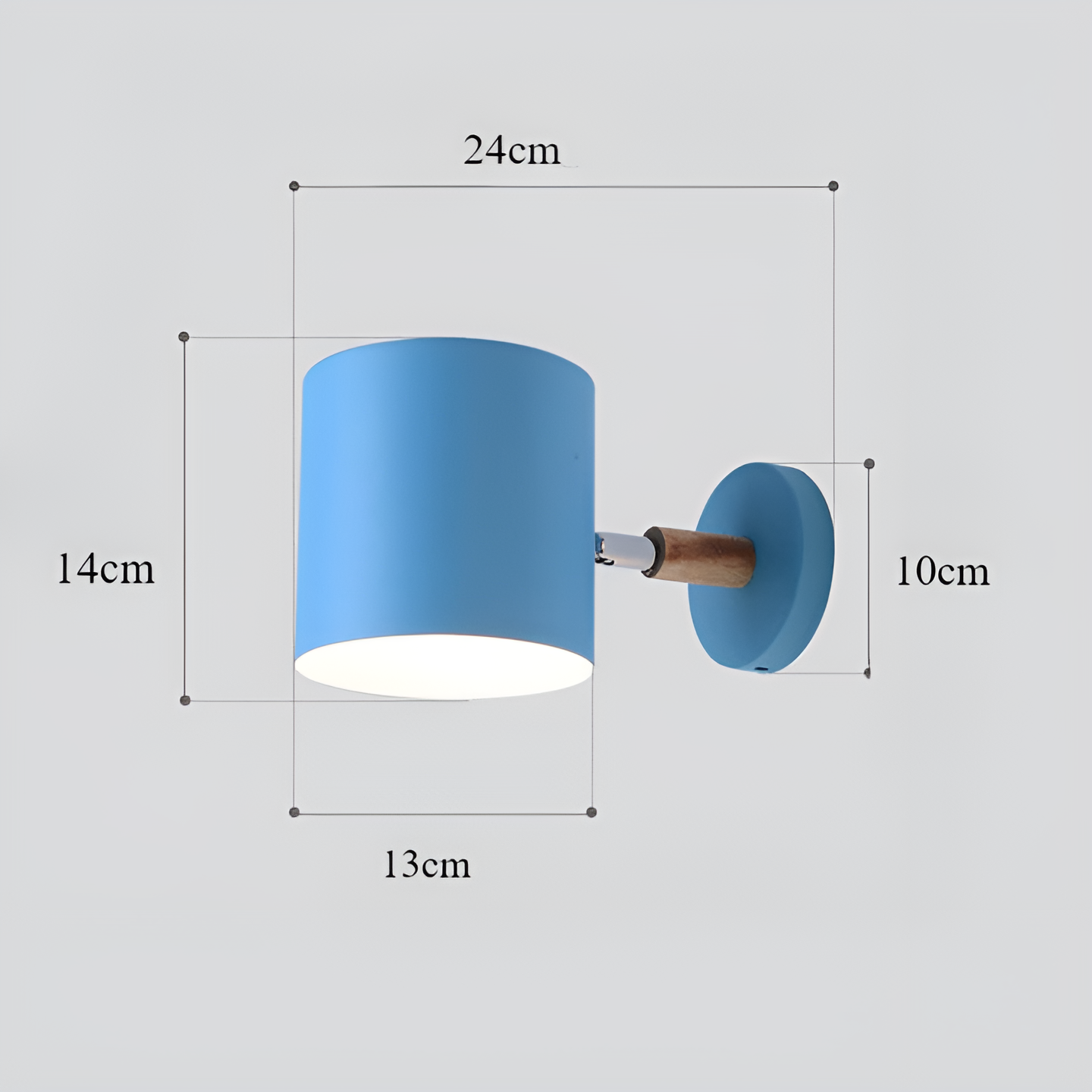 Justerbar vägglampa med pastell elegans
