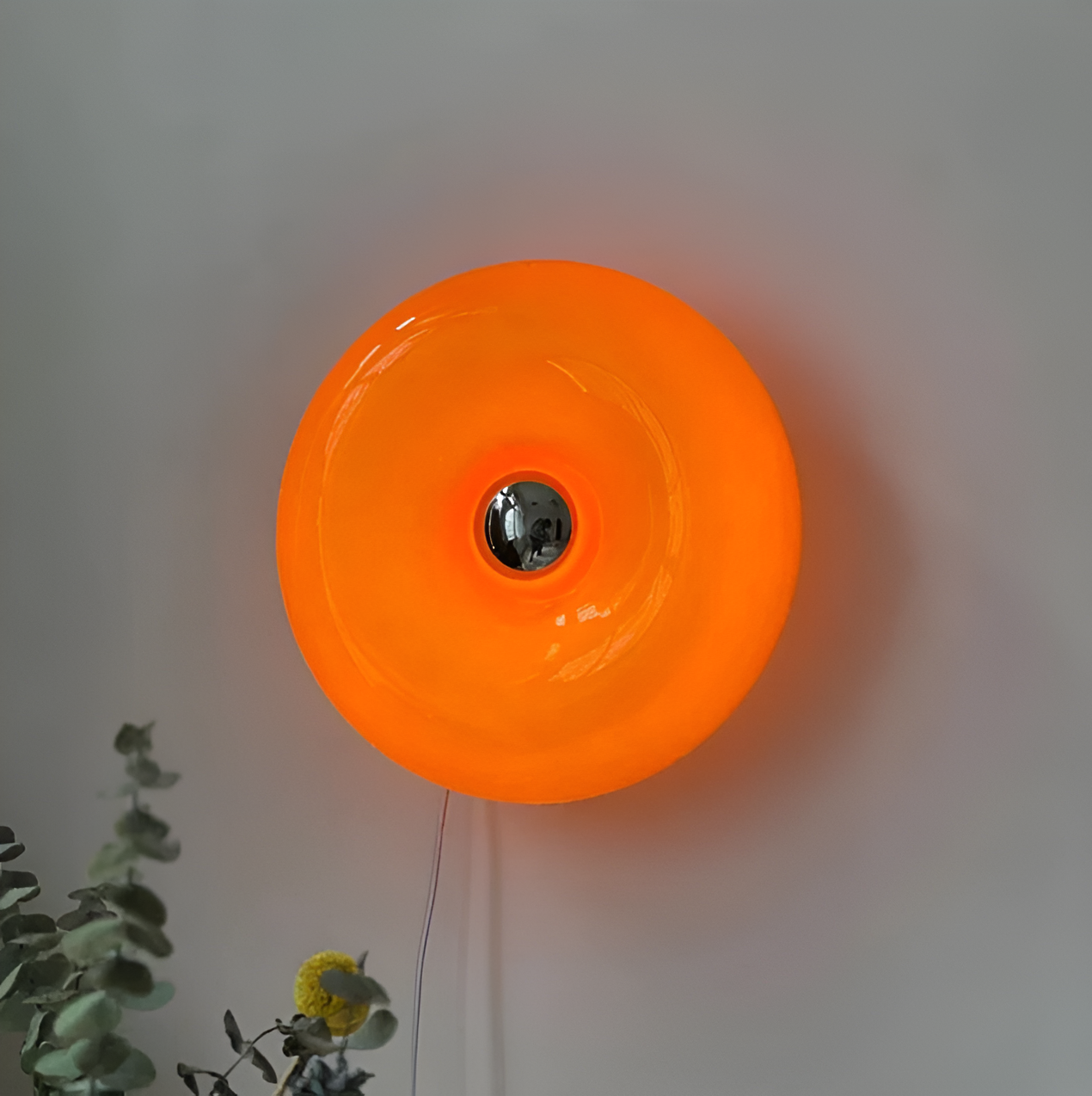 Orange Donut Lampa - Stilig Vägglampa och Bordslampa