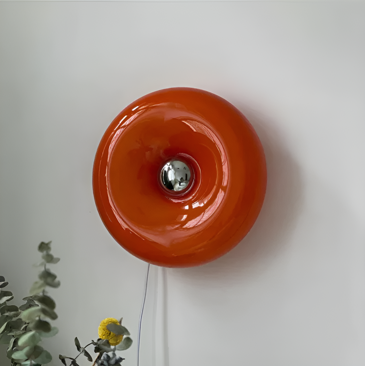 Orange Donut Lampa - Stilig Vägglampa och Bordslampa