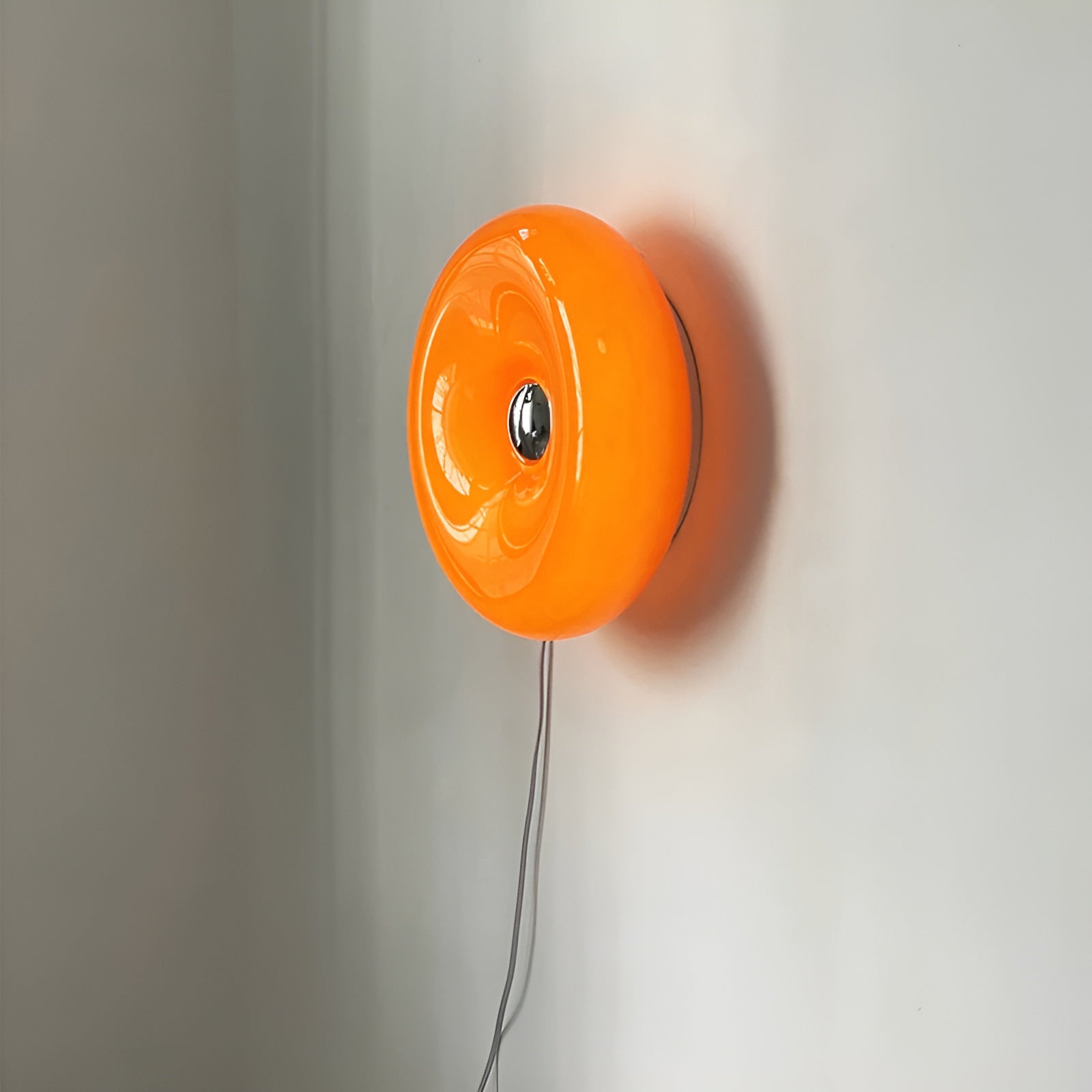 Orange Donut Lampa - Stilig Vägglampa och Bordslampa