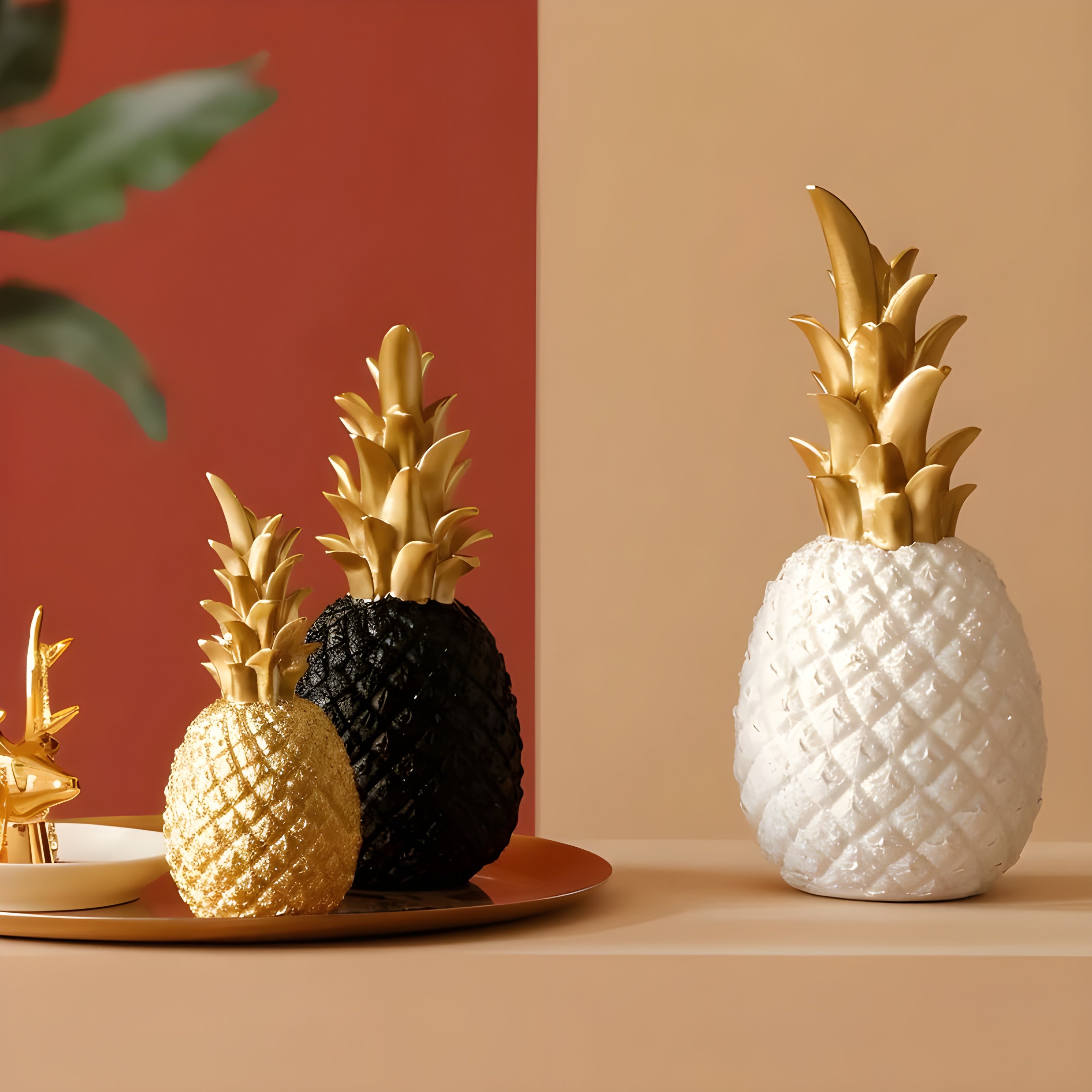 PineGlow Decor - Dekorativ Ananas-Ananas-Vardagsrumsdekor