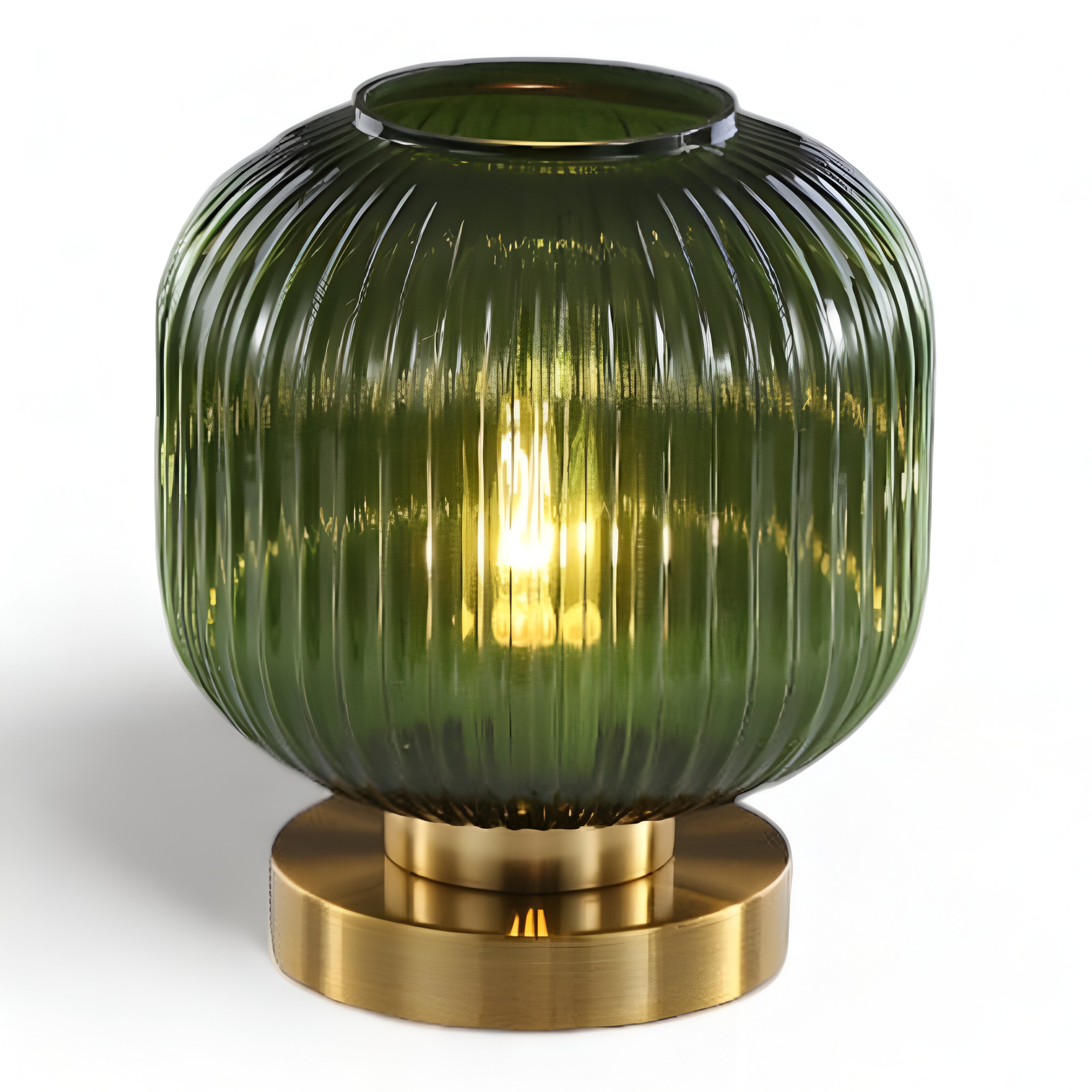 Oriantha | Nordisk bordslampa med ribbat glas