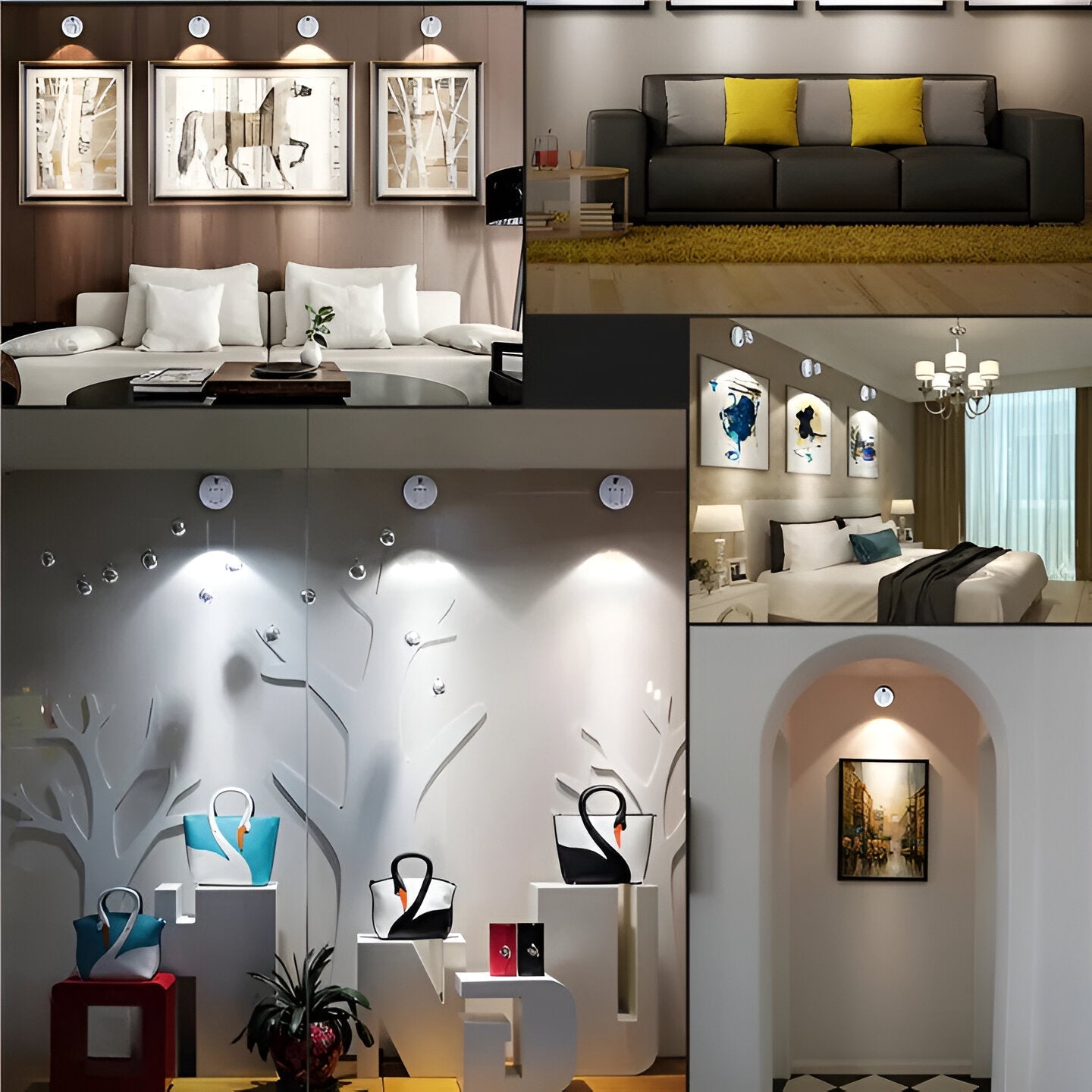 Mini LED-Spotlight – Dimbar och Trådlös | Perfekt Accentbelysning för Hemmet & Kontoret