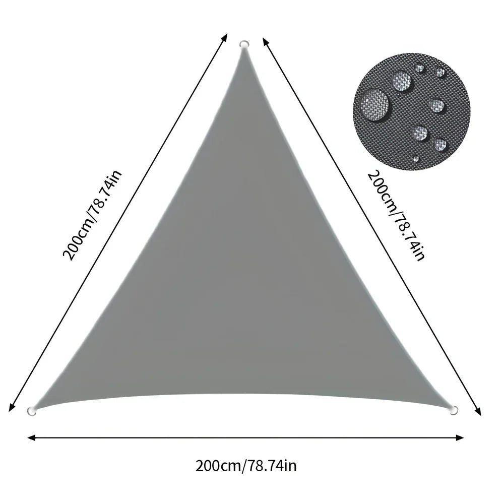 ShadeMaster – Vattenavvisande trekantigt UV solsegel med vikbart och bärbart design för utomhustäckning