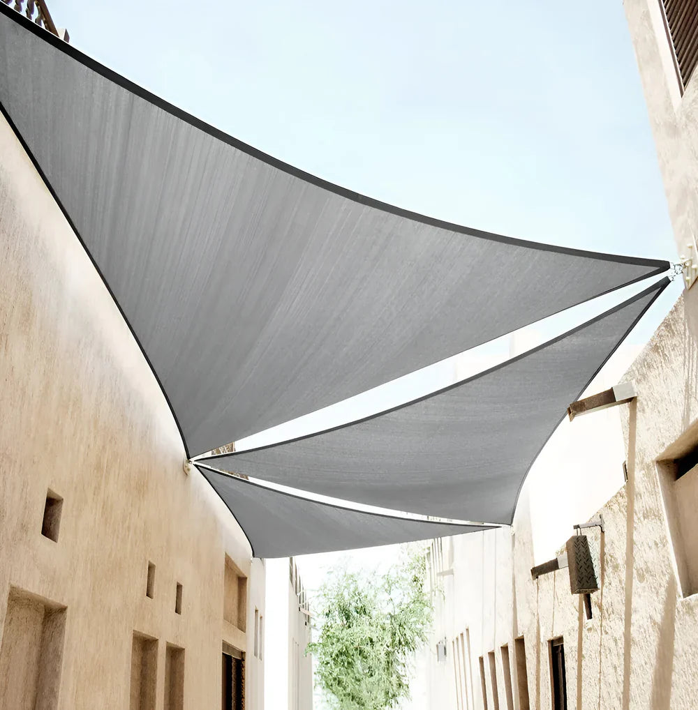 ShadeMaster – Vattenavvisande trekantigt UV solsegel med vikbart och bärbart design för utomhustäckning