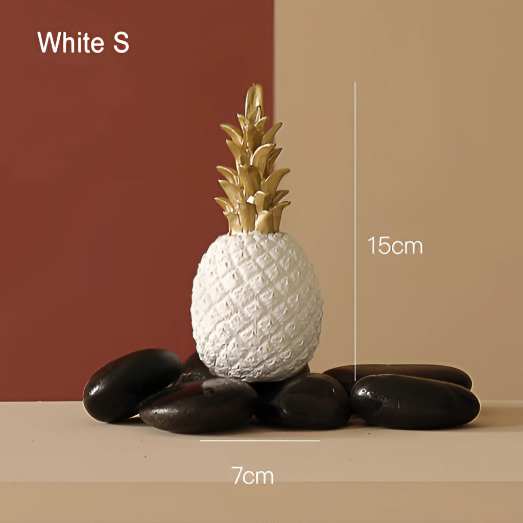 Nordic Ananas-deko-objekt av resin – Modernt heminredning, tropiskt inspirerad dekoration