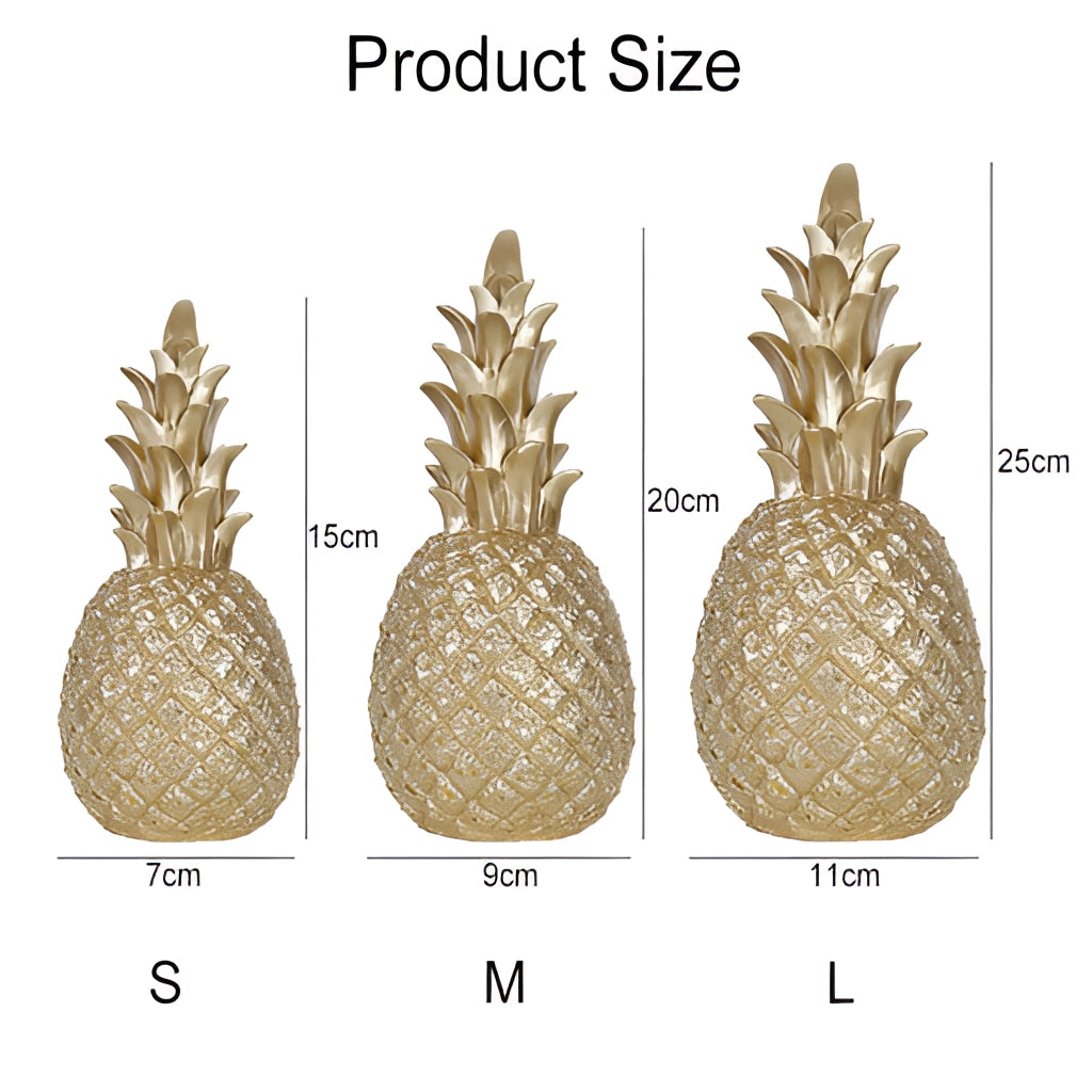 Nordic Ananas-deko-objekt av resin – Modernt heminredning, tropiskt inspirerad dekoration