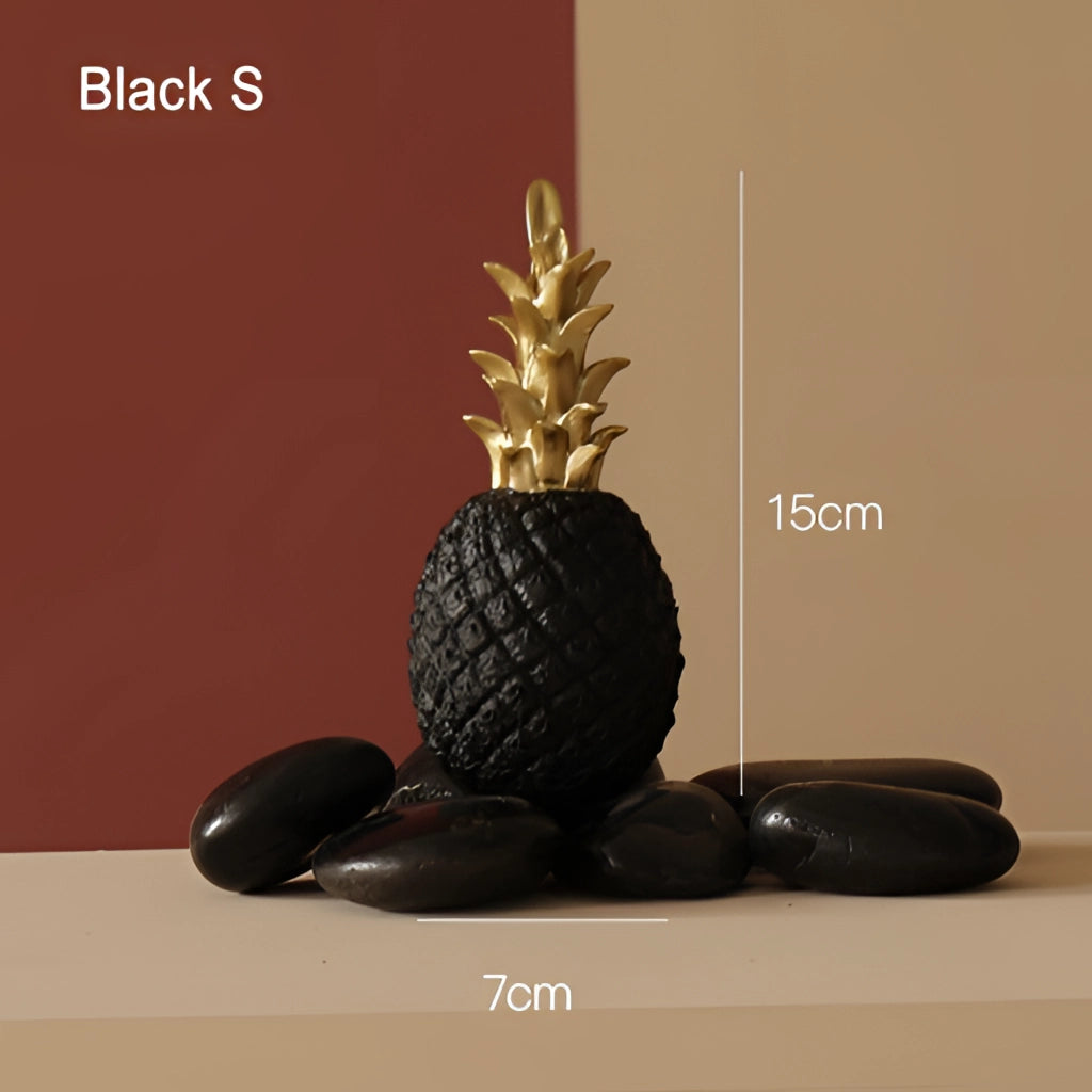 Nordic Ananas-deko-objekt av resin – Modernt heminredning, tropiskt inspirerad dekoration