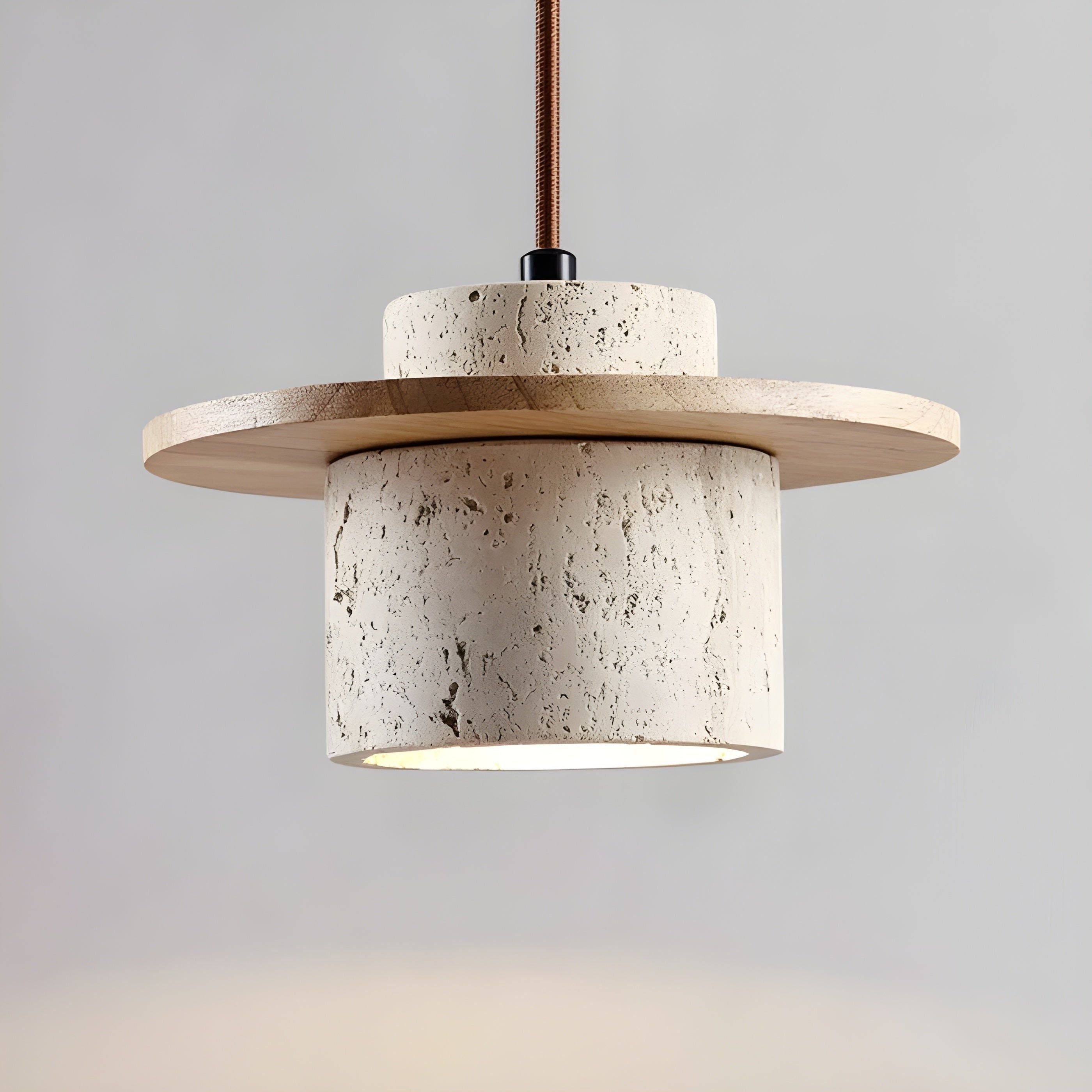 Naturlig Sten Bordslampa – Handgjord i Wabi-Sabi Stil | Varm, Atmosfärisk Ljus