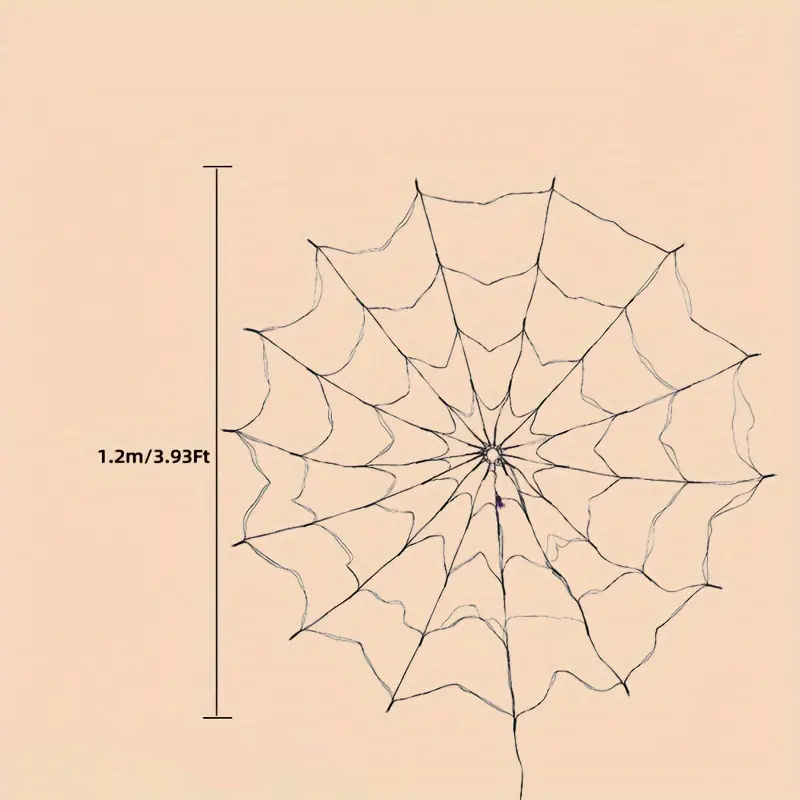 Halloween Spindelnät Ljusslinga – LED Lila & Orange för spöklik festdekoration