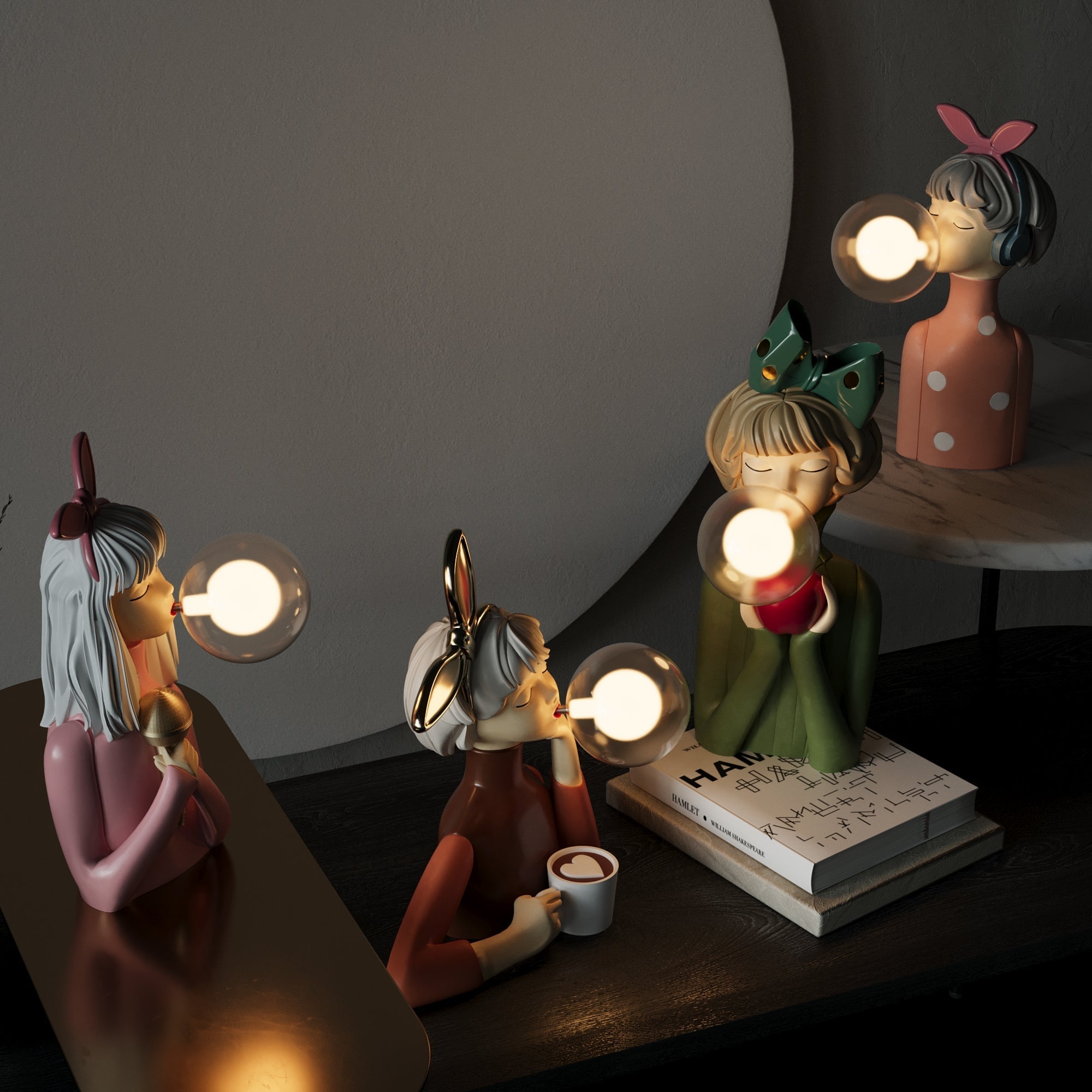 DecoGlam - Artisan Sisters Bordslampa för en Stilig Inredning