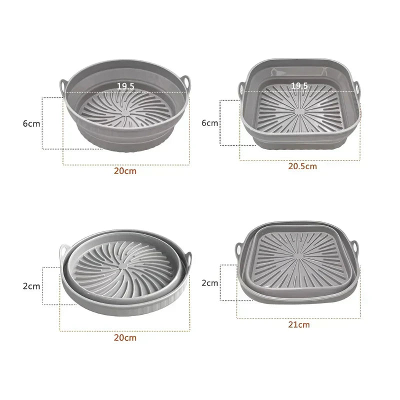 Värmebeständig silikoninsats för varmluftsfrityrkokare med non-stick beläggning