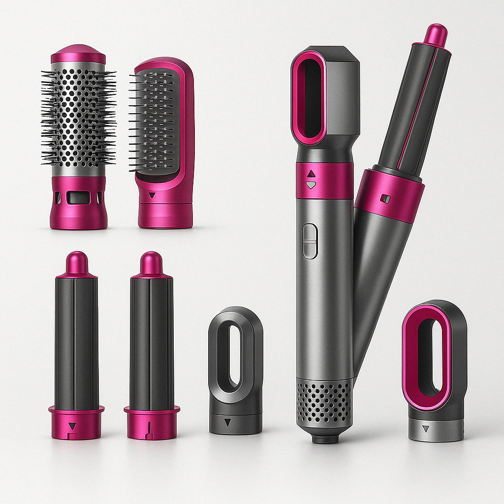 Hårtillverkningsset med lock- och torkverktyg