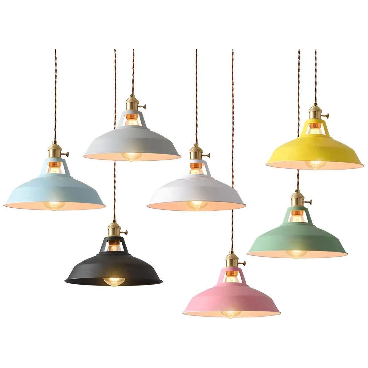 IronGlow Lampa - Vintage Järn Metall Takpendellampa