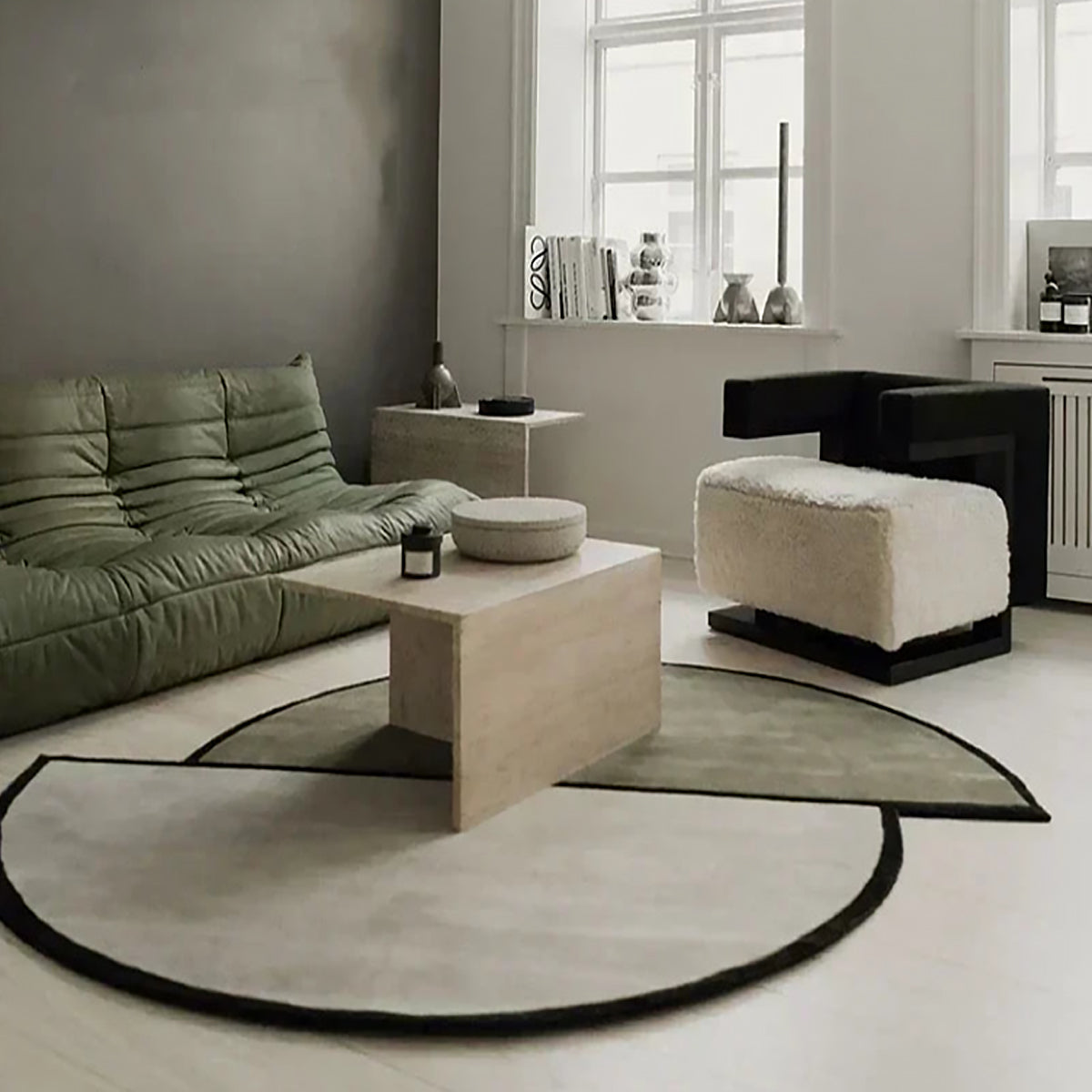 Arketa Halo | Tvättbar matta i halvcirkel form