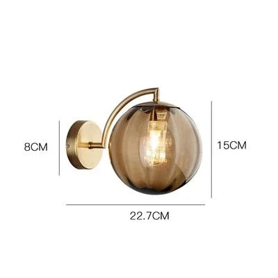 Jasmine LED Glas Vägglampa - Elegant Vägglampa i Kromlysstil, Dimbar och Lätt att Montera