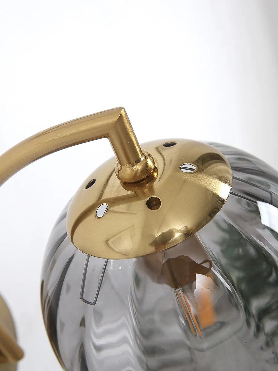 Jasmine LED Glas Vägglampa - Elegant Vägglampa i Kromlysstil, Dimbar och Lätt att Montera